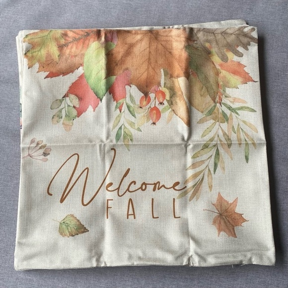 Fall Pillow Covers 18x18 Set of 4 Sunflower Pumpkin Fall Autumn Farmhouse - Picture 7 of 8